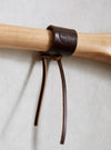 Attaches en cuir de vache huilé pour pagaie