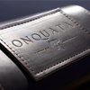 Étui à mouche avec logo Onquata pyrogravé sur cuir. Collection de pêche.