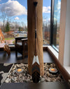Pagaie décorative en bois teint. Grande taille (56,5 pouces).