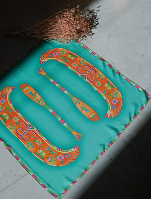 Foulard Les Fleurs voyagent (Large Vert)