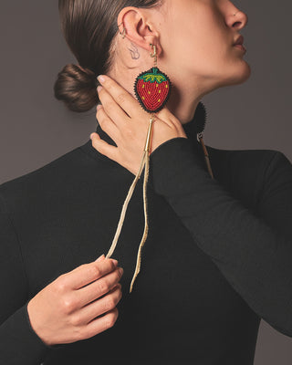 Boucles d'oreilles Fraise