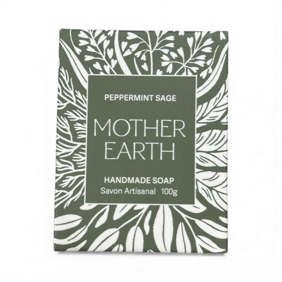Savon artisanal menthe poivrée et sauge - 100 g