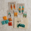 Ensemble de perlage pour 5 boucles d’oreilles à frange DIY TURQUOISE
