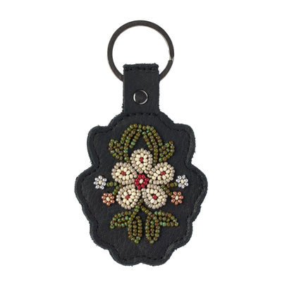 Porte-clés à perles Noir