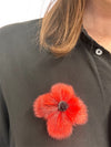 Épinglette Coquelicot Fourrure de phoque