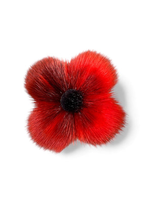 Épinglette Coquelicot Fourrure de phoque