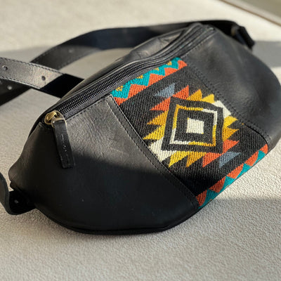 Sac bandoulière Noir de voyage en cuir