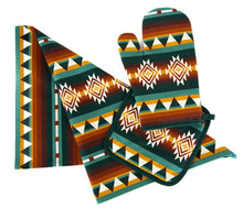  Ensemble torchon de cuisine, manique et gant de cuisine B.Yellowtail