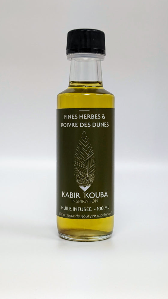 Huiles infusées - Fines herbes et Poivre des Dunes 100ml