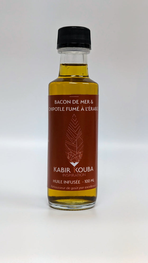 Huiles infusées - Bacon de mer et Chipotle fumé à l'érable 100ml