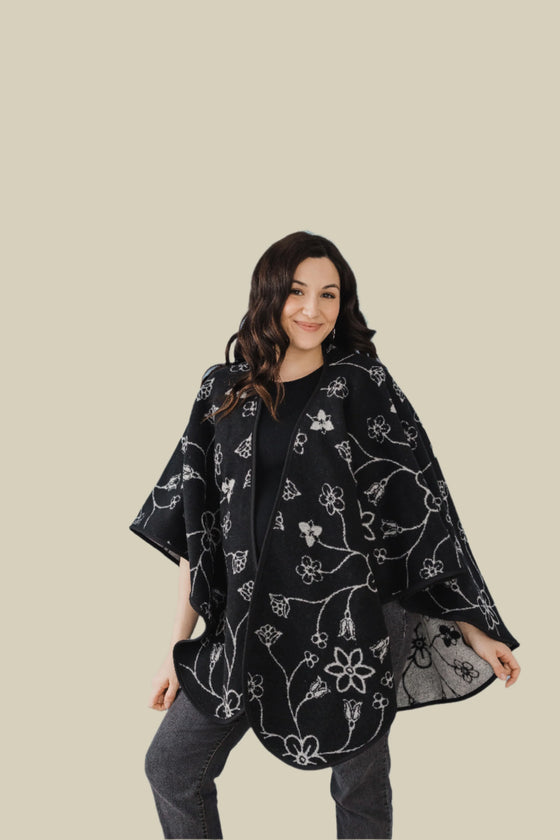 Châle écoresponsable Fleurs