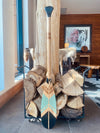 Pagaie décorative en bois de taille moyenne. 40 pouces  – Onquata à Wendake