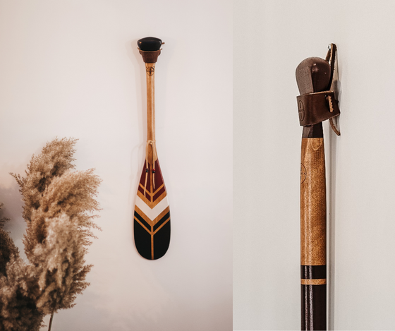 Oiled cowhide paddle attachments